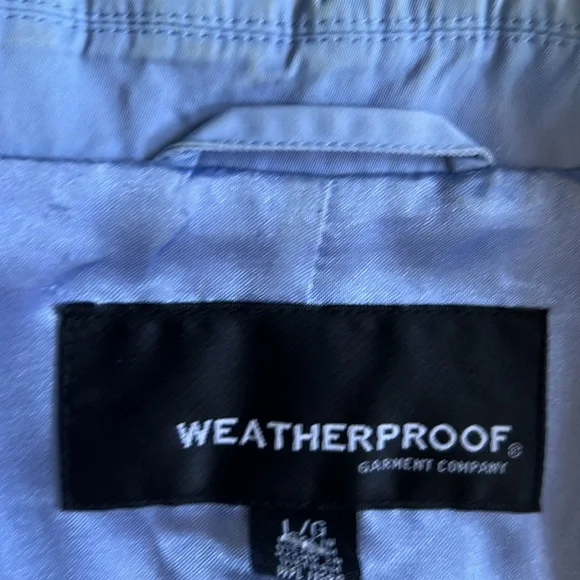 Weatherproof Garment Company Women's Trench Coat Jacket Periwinkle Blue L - Picture 17 of 17